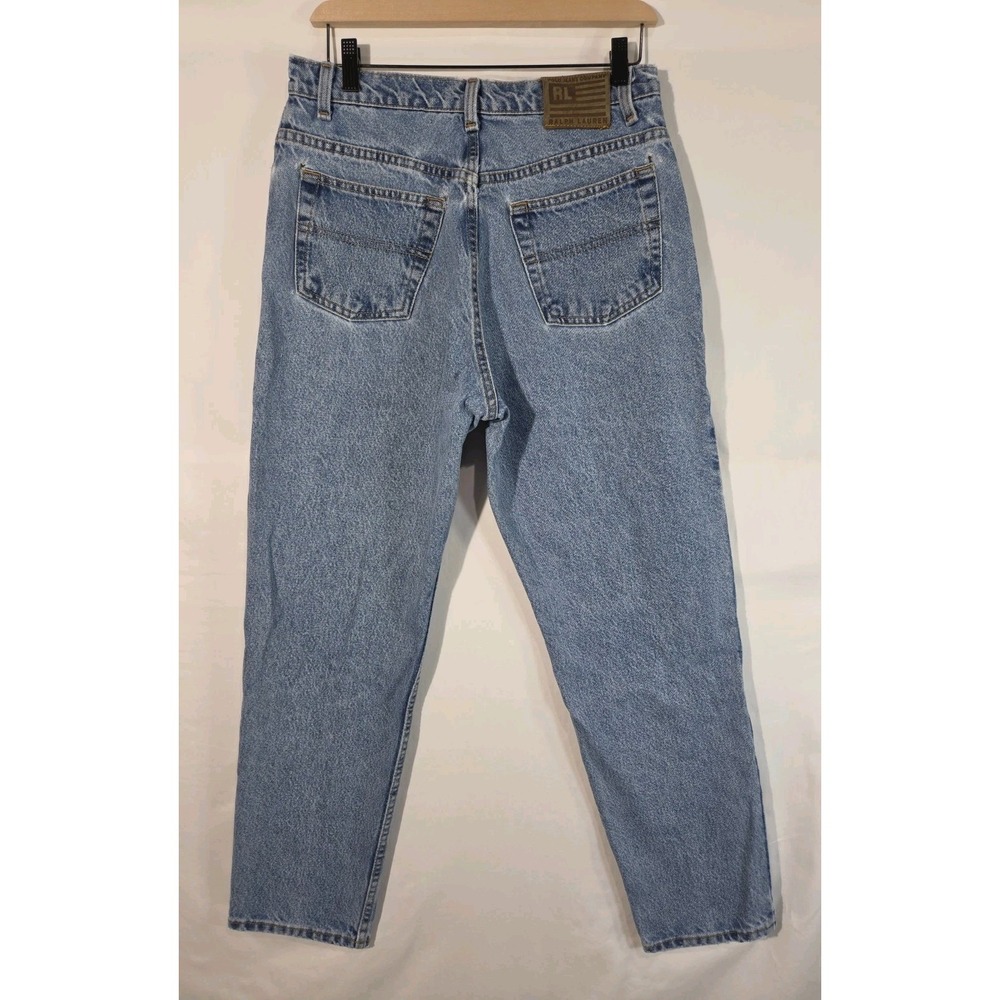 Polo Ralph Lauren Mom Jeans 12x29 Blue Relaxed Fit High Waist Vintage 90s Y2K